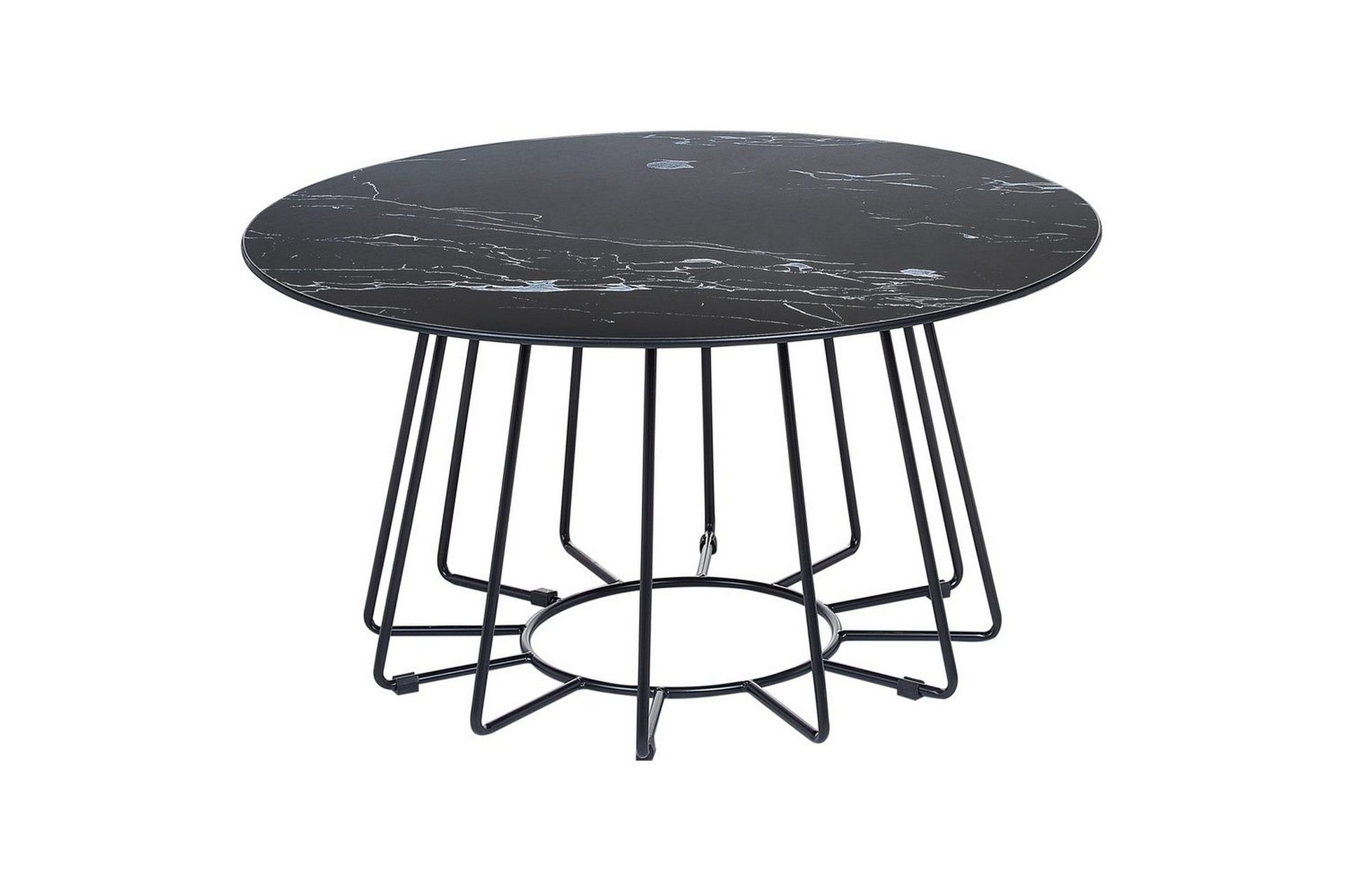 Soffbord Beliani Bernie Svart/Vit Black\|\|White -