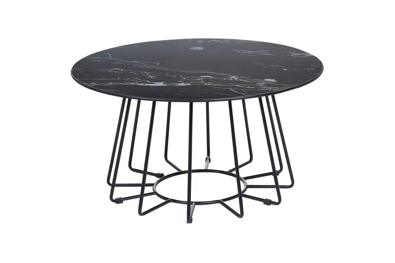 Soffbord Beliani Bernie Svart/Vit Black||White - Møbler - Bord - Sofabord