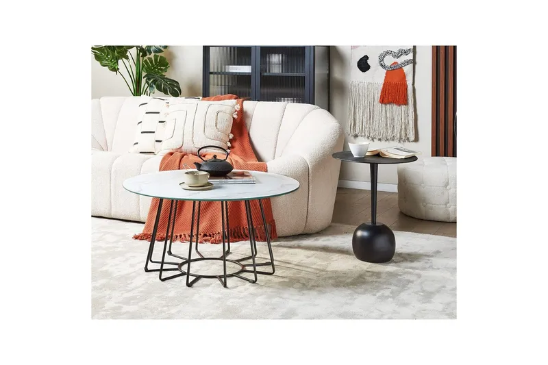 Soffbord Beliani Bernie Svart/Vit White||Black - Møbler - Bord - Sofabord