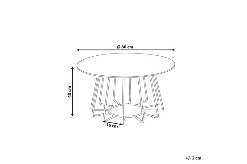 Soffbord Beliani Bernie Svart/Vit White||Black - Møbler - Bord - Sofabord