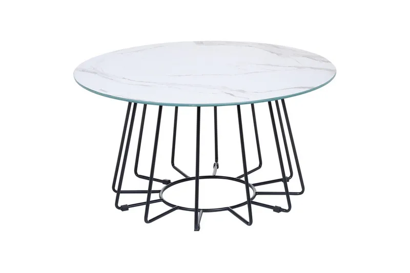 Soffbord Beliani Bernie Svart/Vit White||Black, undefined