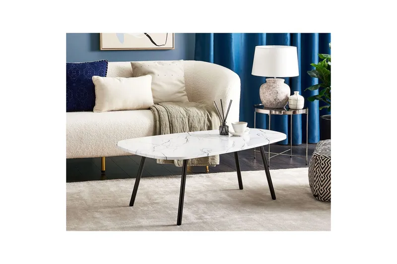 Soffbord Beliani Biddle White||Black - Møbler - Bord - Sofabord