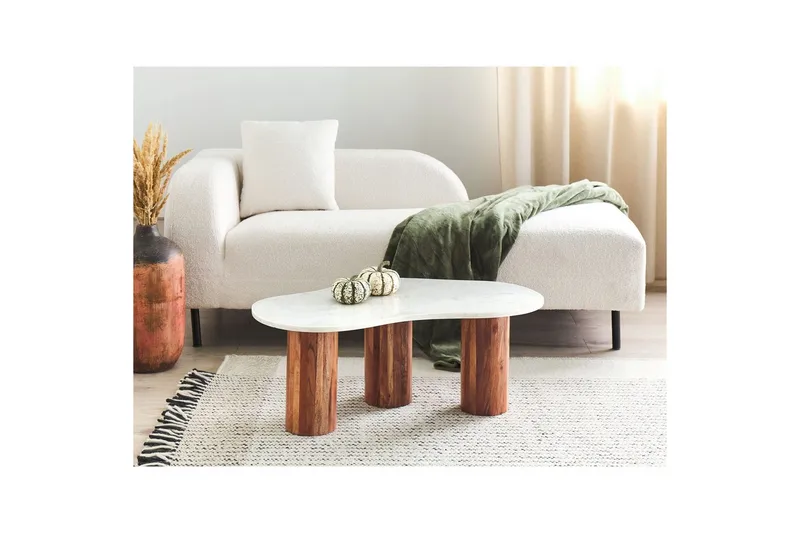 Soffbord Beliani Casablanca White||Light wood - Møbler - Bord - Sofabord