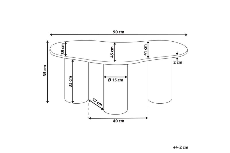 Soffbord Beliani Casablanca White||Light wood - Møbler - Bord - Sofabord