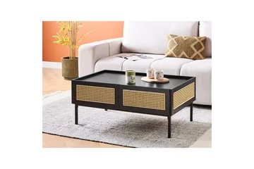 Soffbord Beliani Cullen Black||Light wood - Møbler - Bord - Sofabord