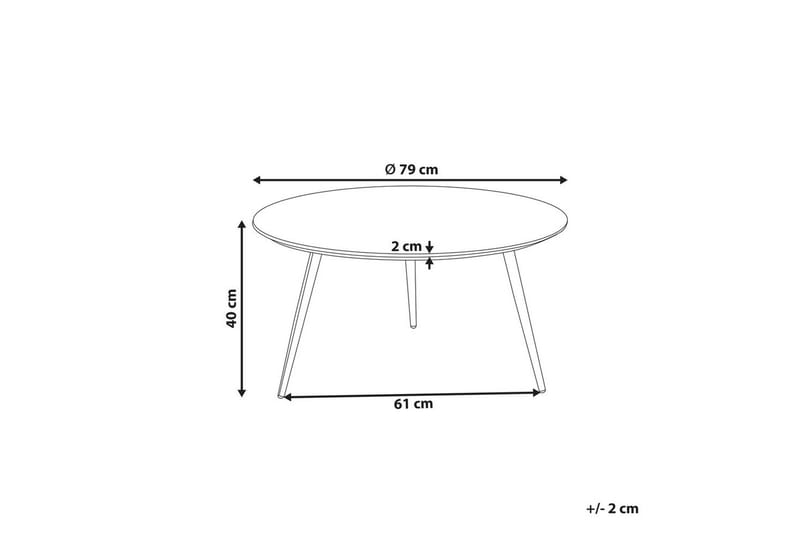 Soffbord Beliani Effie Grå Grey - Møbler - Bord - Sofabord