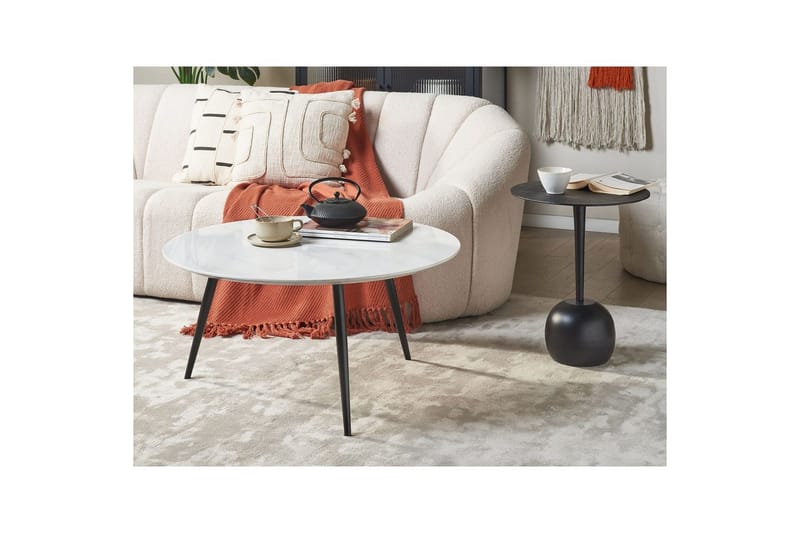 Soffbord Beliani Effie Grå White||Black - Møbler - Bord - Sofabord