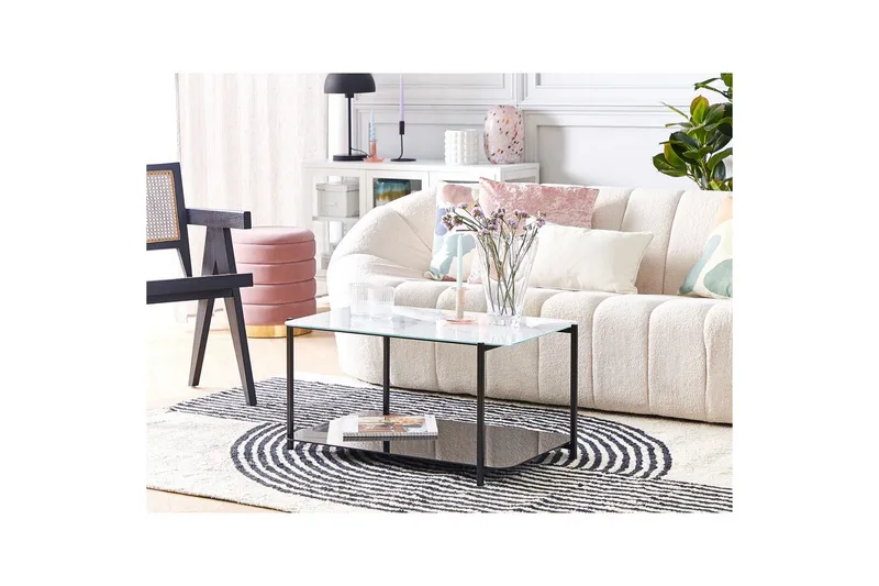 Soffbord Beliani Gloster Black||White - Møbler - Bord - Sofabord