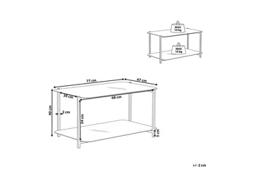 Soffbord Beliani Gloster Black||White - Møbler - Bord - Sofabord