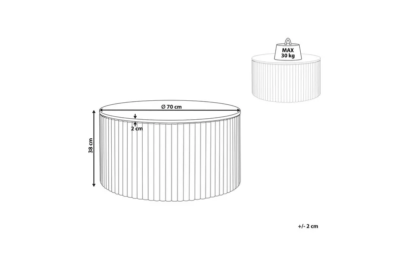 Soffbord Beliani Kirkwood Ljus trä Light wood - Møbler - Bord - Sofabord