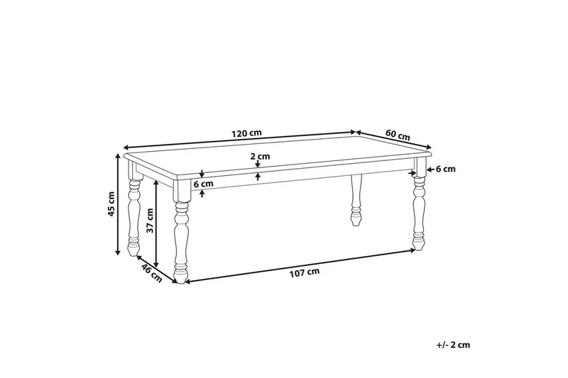 Soffbord Beliani Kokomo White - Møbler - Bord - Sofabord