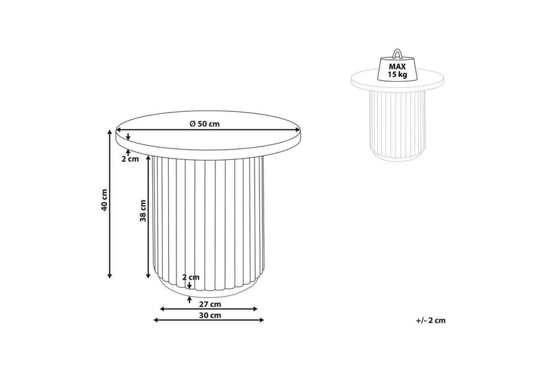 Soffbord Beliani Lemont Ljus trä Light wood - Møbler - Bord - Sofabord