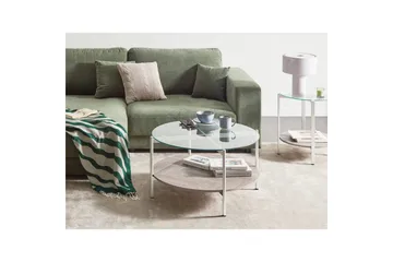 Soffbord Beliani Lovell Guld/ljust trä Silver||Light wood - Møbler - Bord - Sofabord