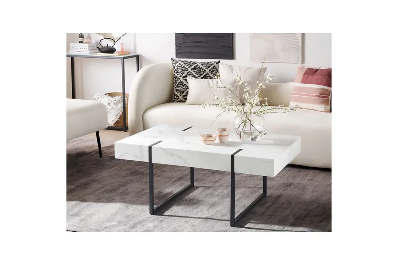 Soffbord Beliani Merced White||Black - Møbler - Bord - Sofabord