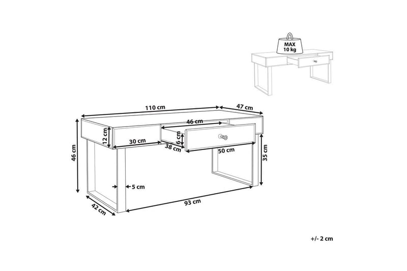 Soffbord Beliani Nesle Silver - Møbler - Bord - Sofabord