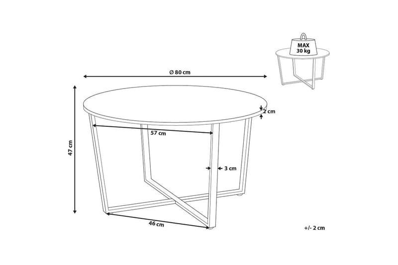 Soffbord Beliani Orick Dark wood||Black - Møbler - Bord - Sofabord