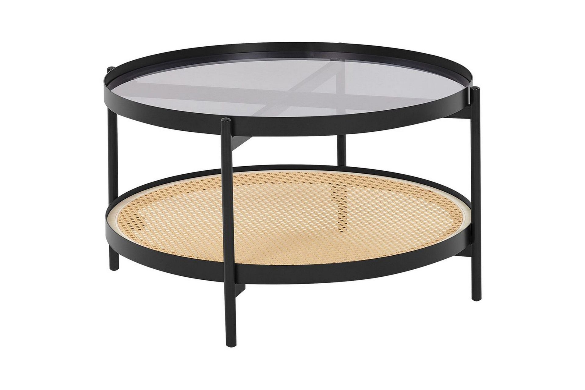Soffbord Beliani Reno Black\|\|Light wood -