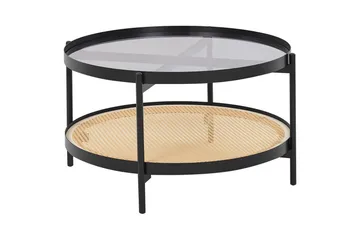 Soffbord Beliani Reno Black||Light wood - Møbler - Bord - Sofabord