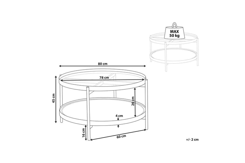 Soffbord Beliani Reno Black||Light wood - Møbler - Bord - Sofabord