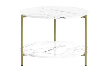 Soffbord Beliani Reva White||GOLD - Møbler - Bord - Sofabord