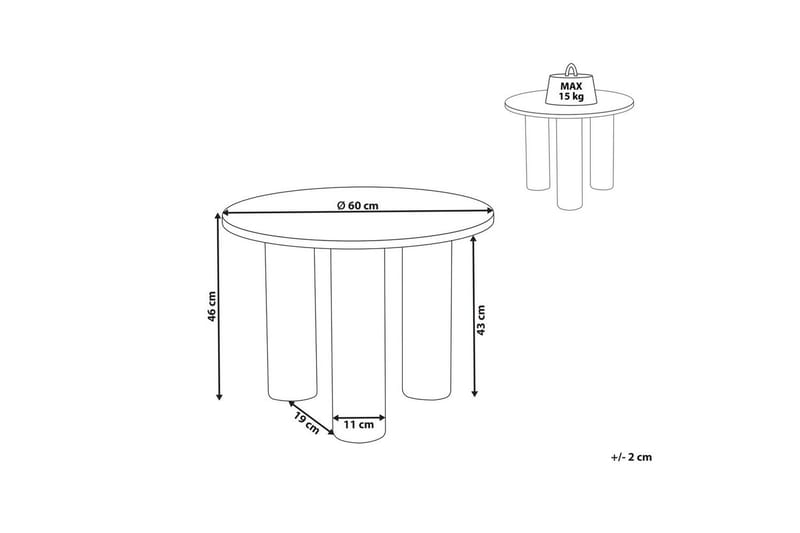 Soffbord Beliani Senoia Ljus trä Light wood - Møbler - Bord - Sofabord