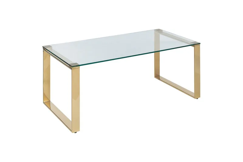 Soffbord Beliani Tilon Guld/transparent GOLD||Transparent - Møbler - Bord - Sofabord