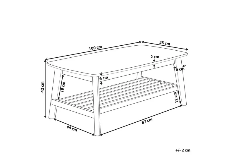 Soffbord Beliani Tulare Light wood - Møbler - Bord - Sofabord