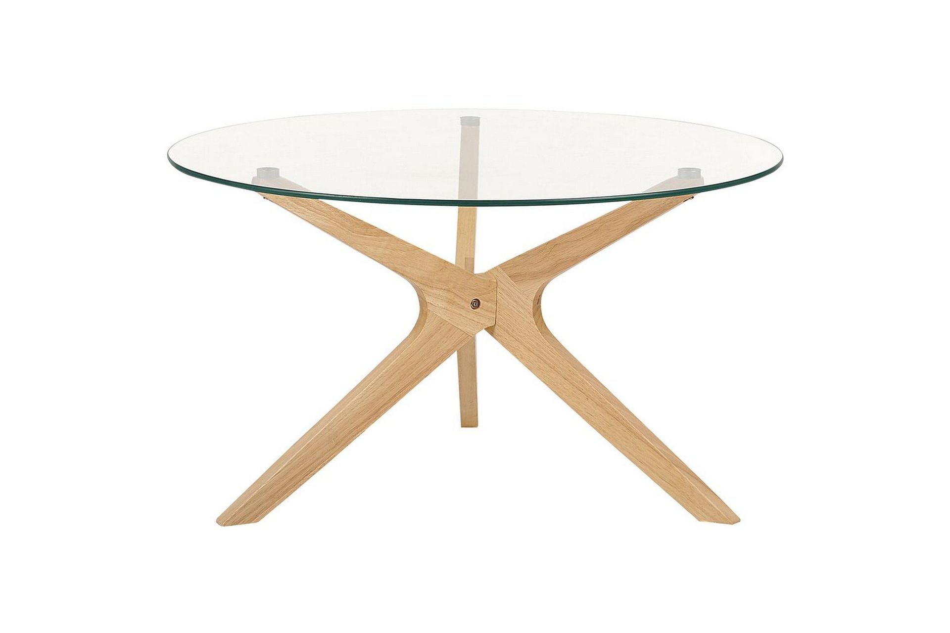 Soffbord Beliani Valley Transparent\|\|Light wood -