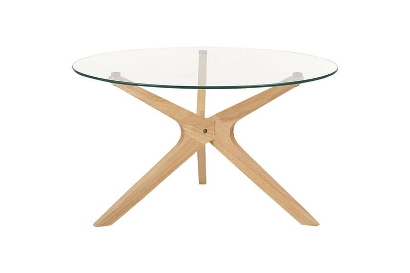 Soffbord Beliani Valley Transparent||Light wood, undefined