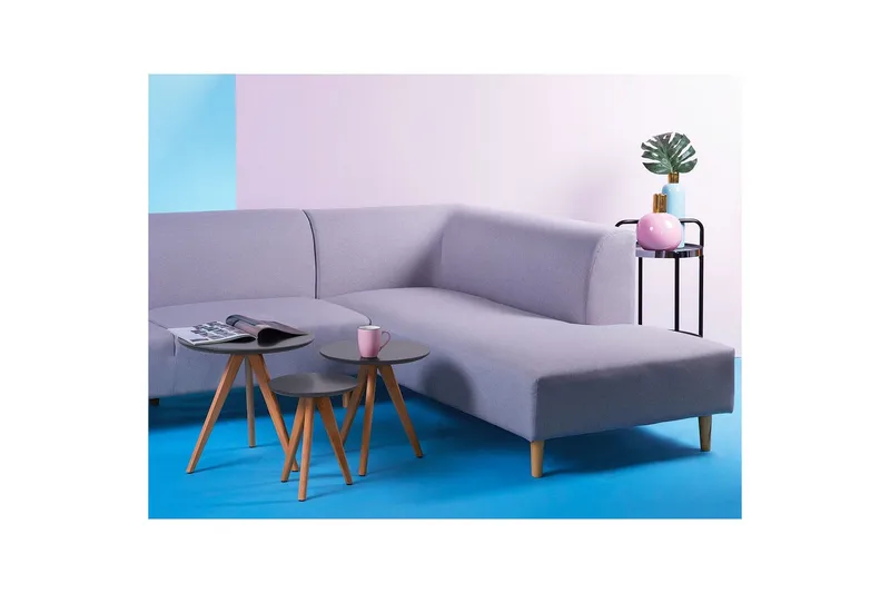Soffbord Beliani Vegas Grey||Light wood - Møbler - Bord - Sofabord