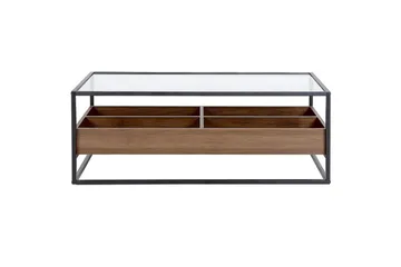 Soffbord Beliani Waco Black||Dark wood - Møbler - Bord - Sofabord