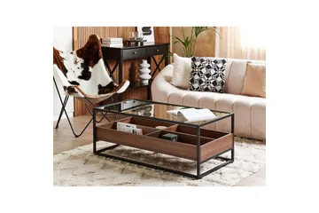 Soffbord Beliani Waco Black||Dark wood - Møbler - Bord - Sofabord