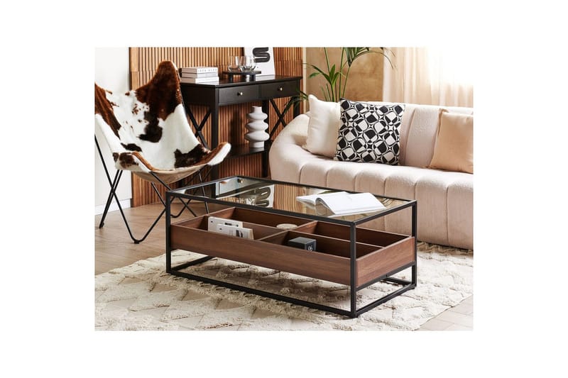 Soffbord Beliani Waco Black||Dark wood - Møbler - Bord - Sofabord