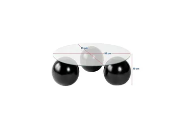 Soffbord Nordure Sibas Soffbord 85 cm Mörkbrun - Møbler - Bord - Sofabord