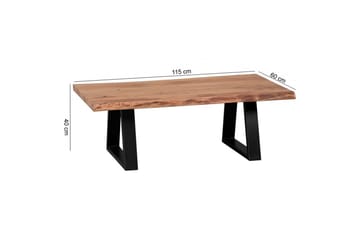 Soffbord Wohnling Mellanfärgat Trä, Svart - Møbler - Bord - Sofabord