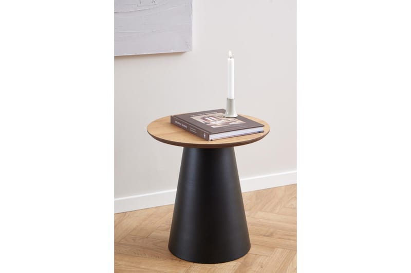 Soli Ø45 cm Rundt Sofabord i Lyst Tre - Brun - Møbler - Bord - Sofabord