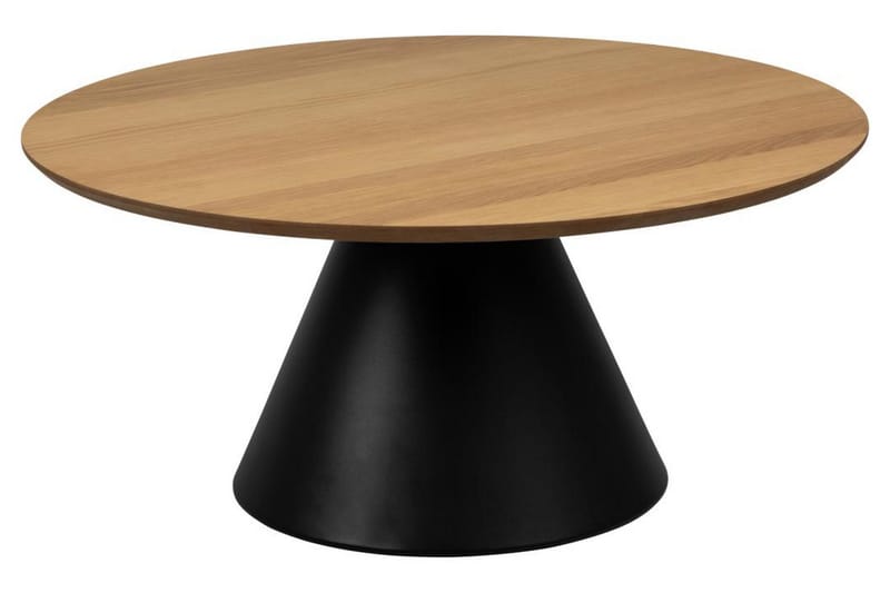 Soli Ø85 cm Rundt Sofabord i Malt Tre, Brun