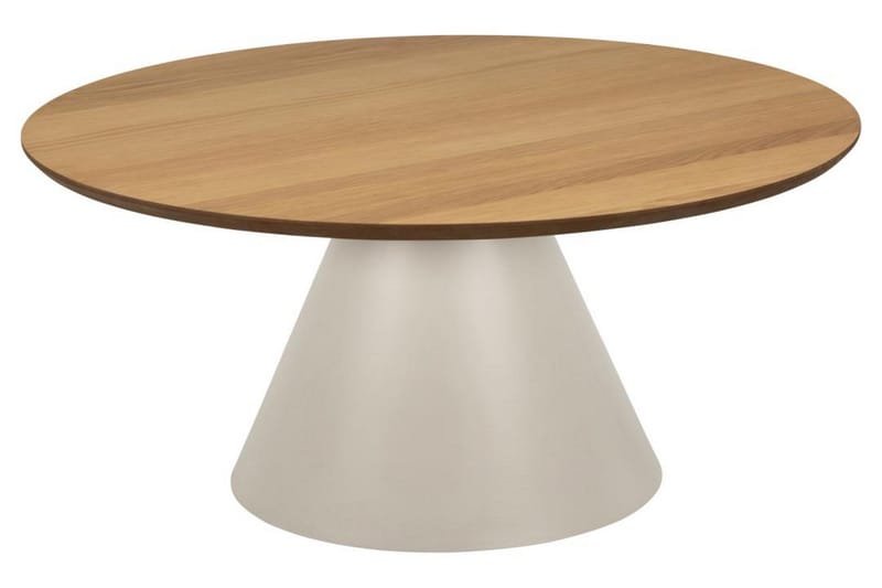Soli 85 cm Rundt Sofabord i Lyst Tre, Brun