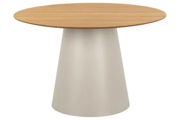 Soli Rundt Spisebord 120 cm med Eik- og Metalllook - Brun - Møbler - Bord - Spisebord & kjøkkenbord