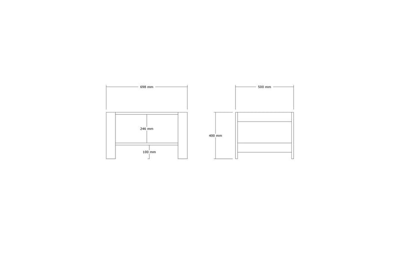 Sorin Stuebord 69,8 cm - Hvit - Møbler - Bord - Sofabord