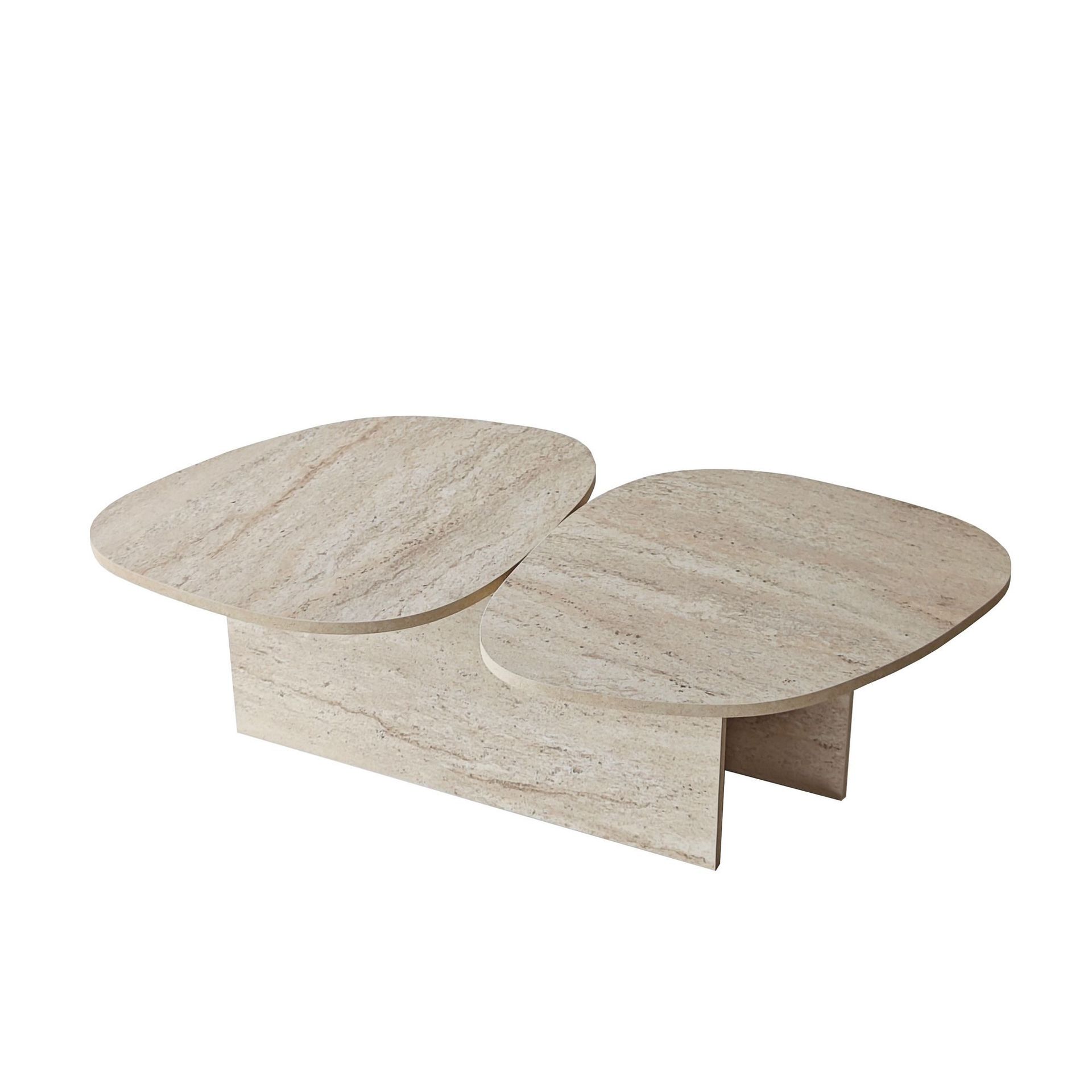 Sovranor sofabord 125 cm - Travertin