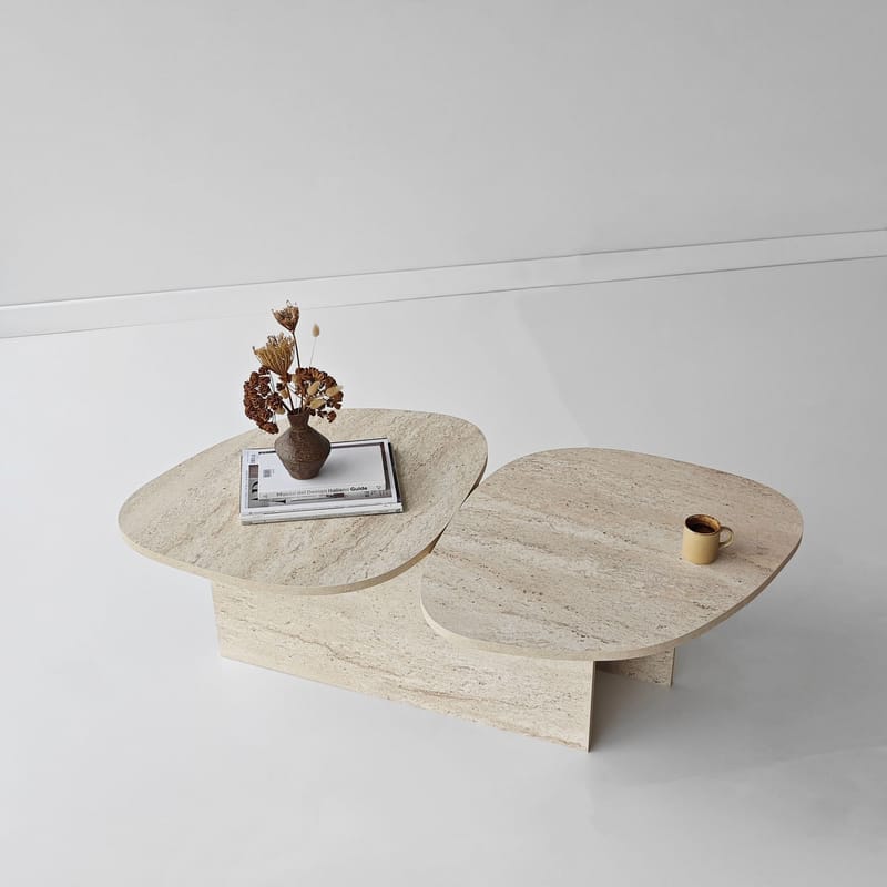 Sovranor sofabord 125 cm - Travertin - Møbler - Bord - Sofabord