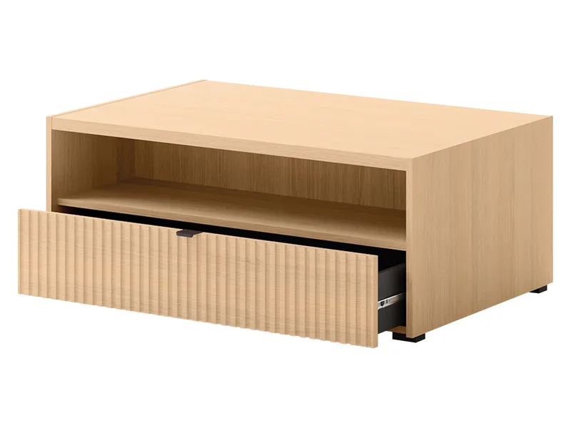 Sovren 100 cm Rektangulært Sofabord med Skuffer i Tre - Beige - Møbler - Bord - Sofabord
