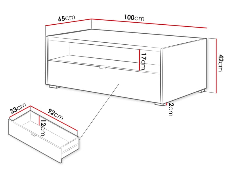 Sovren Sofabord 100 cm - Brun - Møbler - Bord - Sofabord