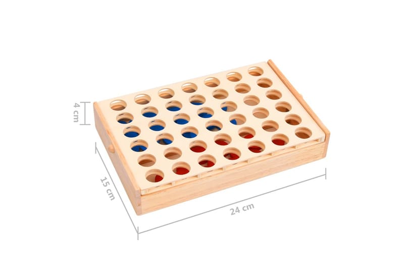4 på rad spill 24x15x4 cm heltre - Møbler - Bord - Spillebord - Brettspillbord