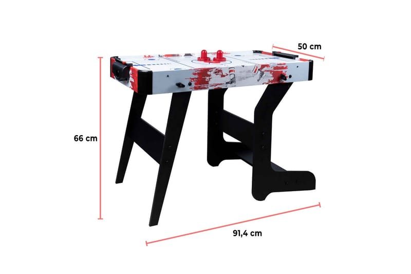 Airhockey spelbord - Svart|Hvit - Airhockey bord