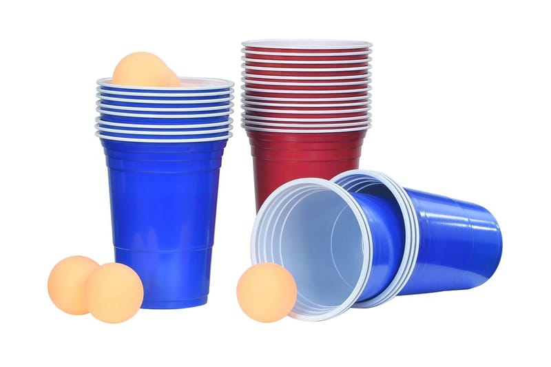 Ølpongsett 0,5 L plast - Møbler - Bord - Spillebord - Beer pong bord