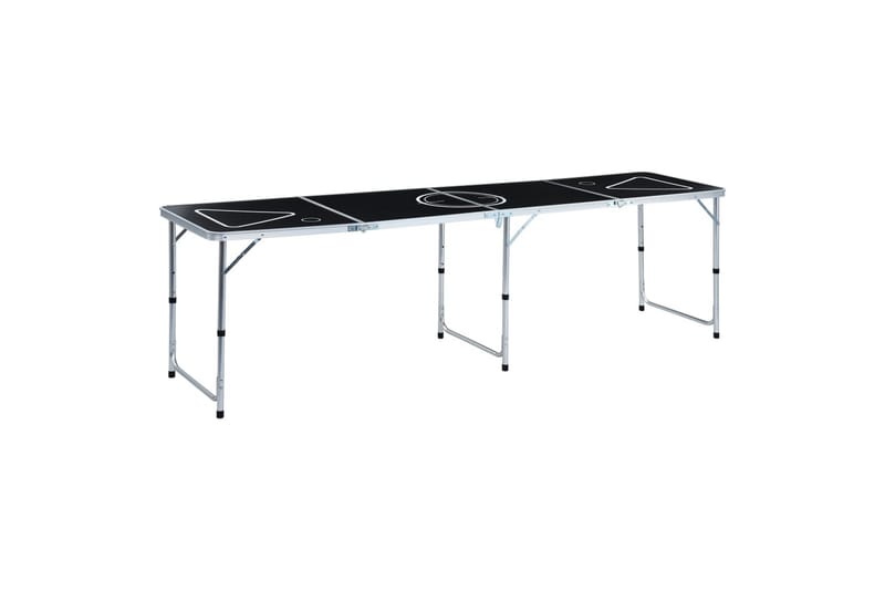 Foldbart ølpongbord 240 cm svart - Møbler - Bord - Spillebord - Beer pong bord