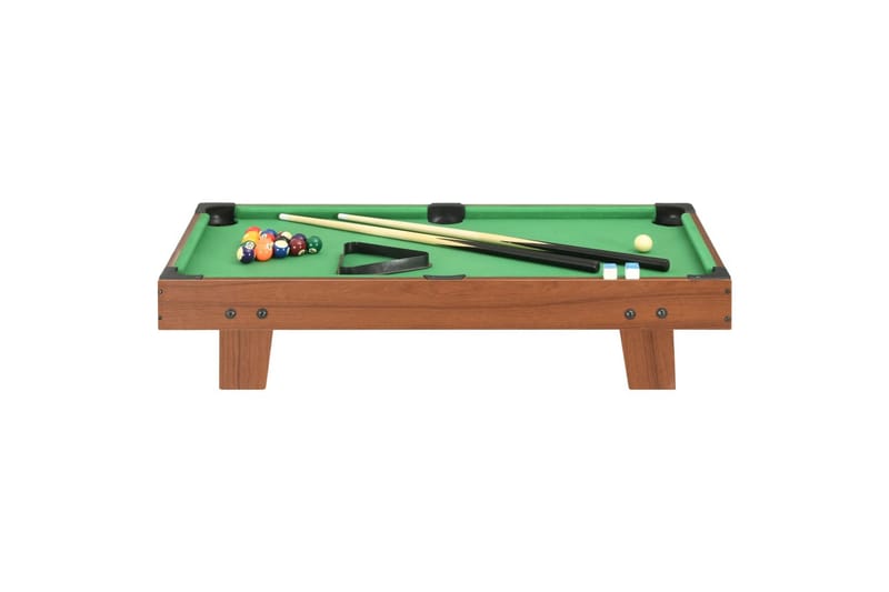 Biljardbord mini 92x52x19 cm brun og grønn - Brun - Møbler - Bord - Spillebord - Biljardbord