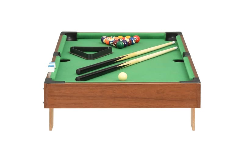 Biljardbord mini 92x52x19 cm brun og grønn - Brun - Møbler - Bord - Spillebord - Biljardbord